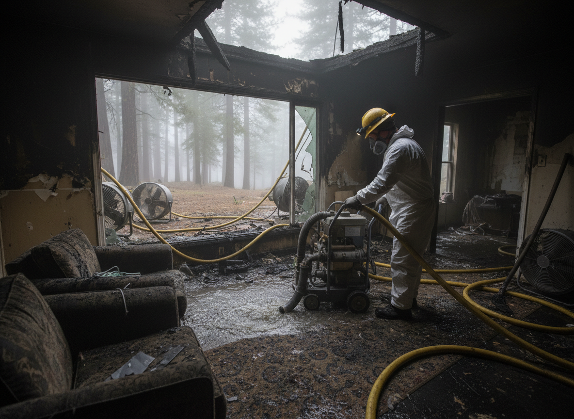 Fire and flood restoration in Rimforest