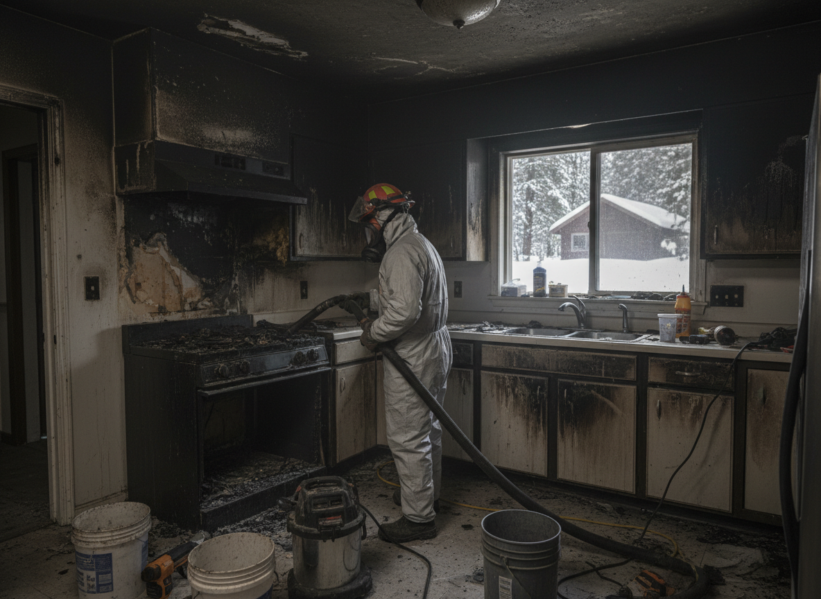 Fire damage restoration near me in Rimforest