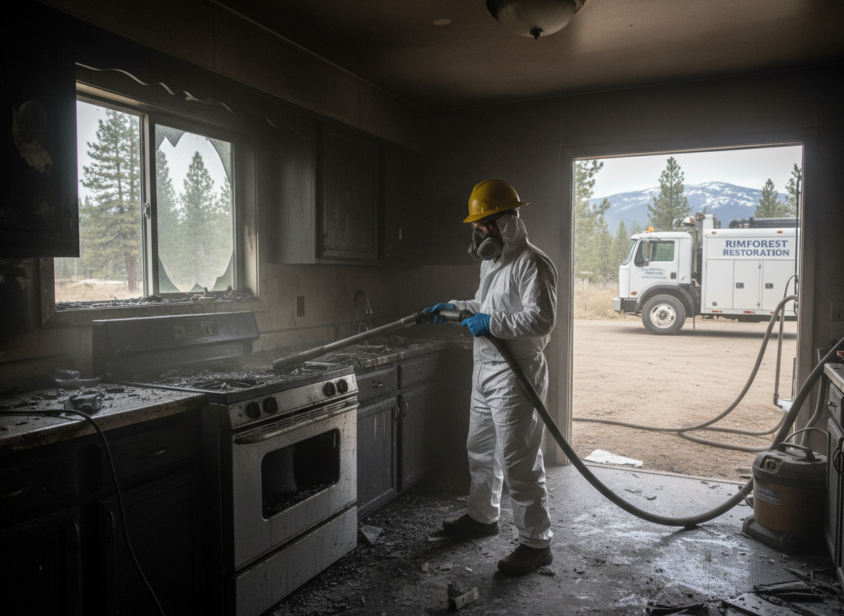 Kitchen fire cleanup in Rimforest
